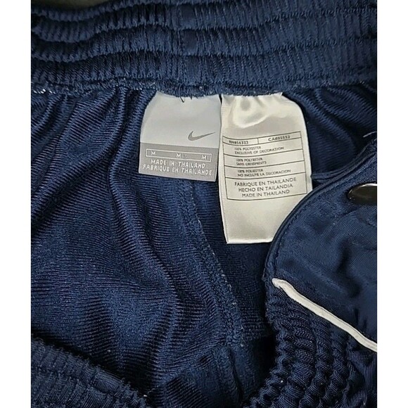 Nike Track Sweatpants Side Buttons, Men's Sz Medium Blue Y2K Vtg - Picture 8 of 9